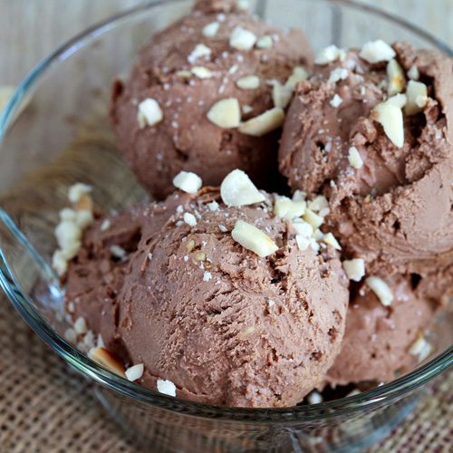 Banana chocolate ice-cream
