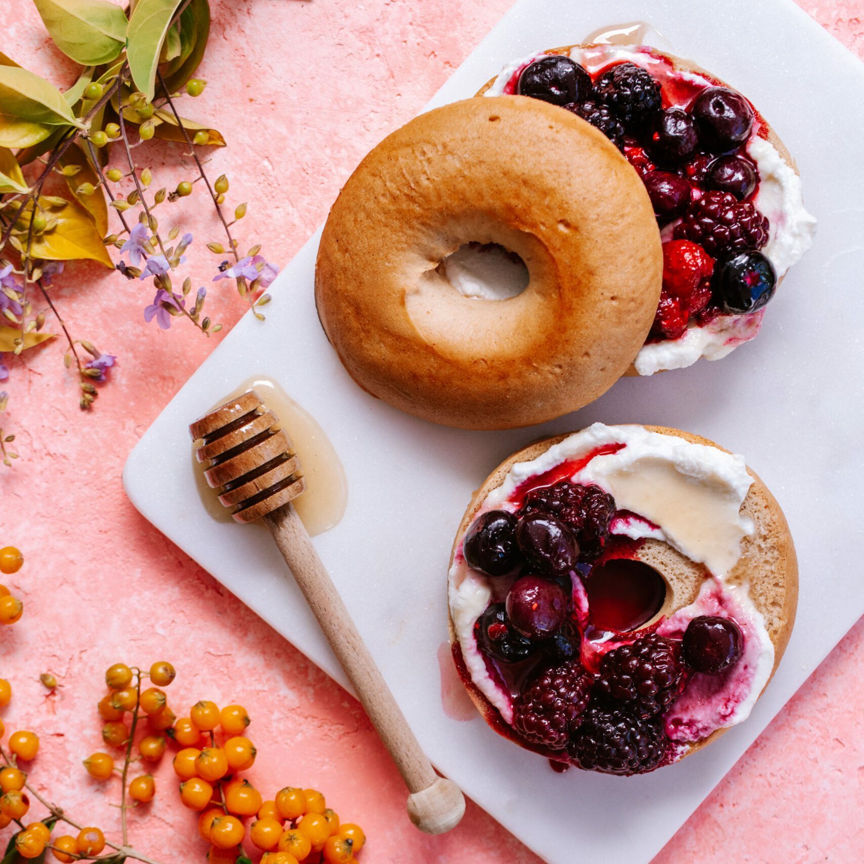 Mother’s Day Berry Bagels
