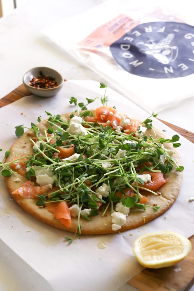 Smoked Salmon and Goat’s Cheese Pizza